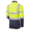 Picture of Supertouch Hi Vis 2 Tone Yellow Long Sleeve Polo